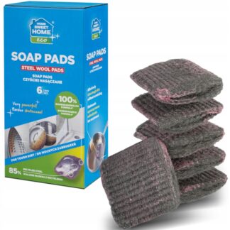 Czyścik stalowy nasączony HSH Soap Pads 6 szt Czyściki Stalowe Druciak spon — zdjęcie 1