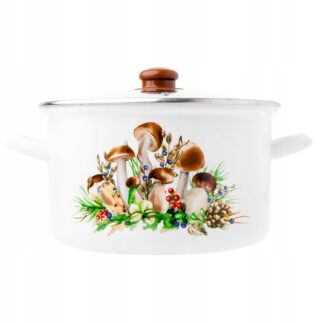 Garnek tradycyjny OdeloOD 5053 grzyby 24 CM 6 L emaliowany — zdjęcie 1