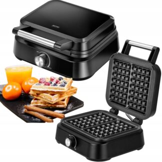 Gofrownica MPM MGO-40 DUŻA MOC 1500W MOCNA Czarna — zdjęcie 1