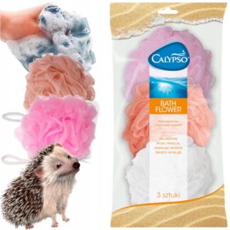 Myjki kąpielowe Myjka CALYPSO Bath Flower 3 szt. z nylonowej siateczki jas — zdjęcie 1