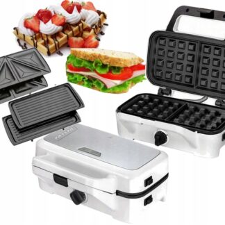 OPIEKACZ GOFROWNICA GRILL 3W1 MPM MOP-33 1200W — zdjęcie 1