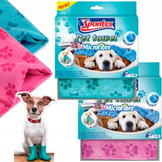 Ręcznik Ścierka SPONTEX Mikrofibre Pet Towel dla psów i kotów 40x80 cm — zdjęcie 1