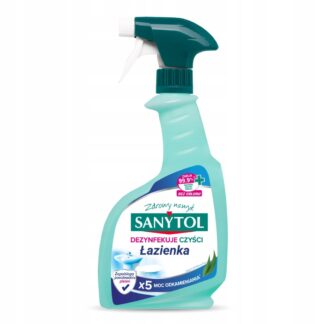 SANYTOL spray do łazienek czyszczący dezynfekujący odkamieniający płyn 0,5l — zdjęcie 1