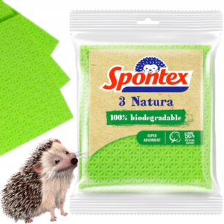 Ściereczki gąbczaste SPONTEX Natura 3 szt. uniwersalne super chłonne — zdjęcie 1