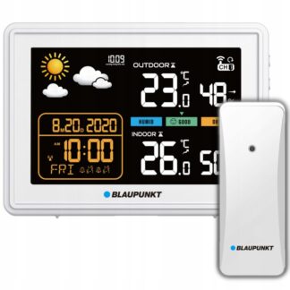 Stacja pogodowa BLAUPUNKT WS-30WH Higrometr Zegar Alarm Prognoza WS30WH __ — zdjęcie 1