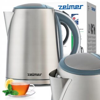 ZELMER CZAJNIK ELEKTRYCZNY BEZPRZEWODOWY STAL CICHY ZCK 7930 1,7L INOX — zdjęcie 1
