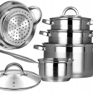 ZESTAW GARNKÓW MPM SMILE MGK-21 9 CZ INOX INDUKCJA — zdjęcie 1