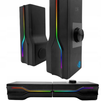 Zestaw głośników komputerowych soundbar LED RGB Media-Tech Aragor 2.0 8W — zdjęcie 1
